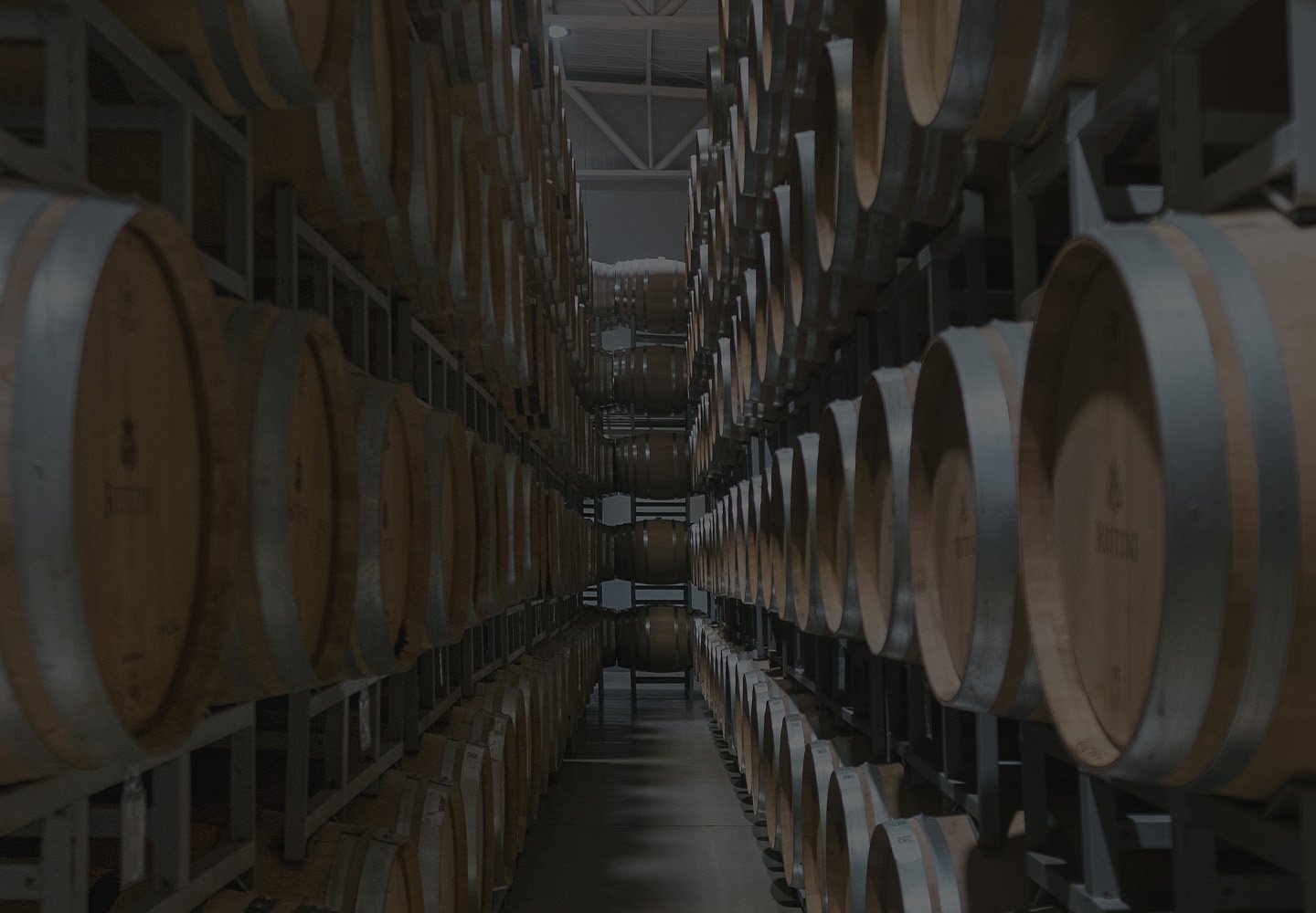Cava de barricas de la bodega Rutini